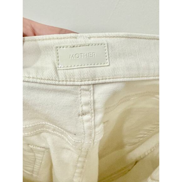 Mother High Waisted Rascal Crop Fray Jeans Fairest Of Them All Women's Size 28 - Picture 4 of 5